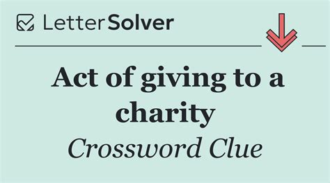 charitable giving codycross|Charitable giving Crossword Clue .